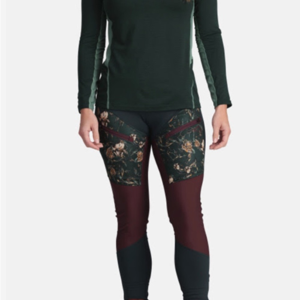 Kari Traa New Ane Hiking Tights Print Color Pine Size XL